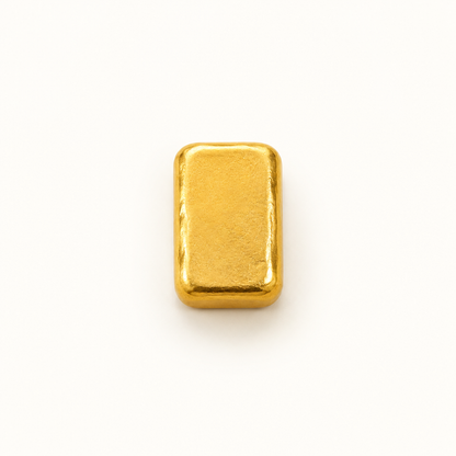 Gold product image on warm white